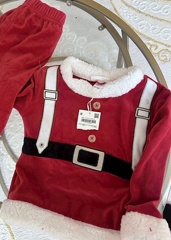 Kız Çocuk Kırmızı Kemer Detaylı Takım - Görsel 4