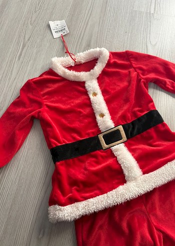 Kemerli Kırmızı Çocuk Noel Kostümü - Görsel 5