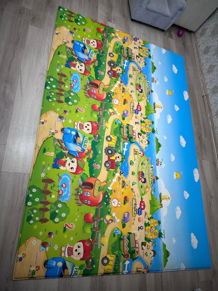 Renkli Çocuk Oyun Matı, unigo marka antibakteriyel - Görsel 4