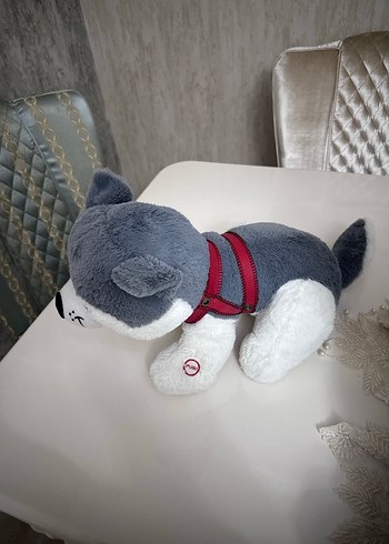 Gri Peluş Kurt Oyuncak - Görsel 2