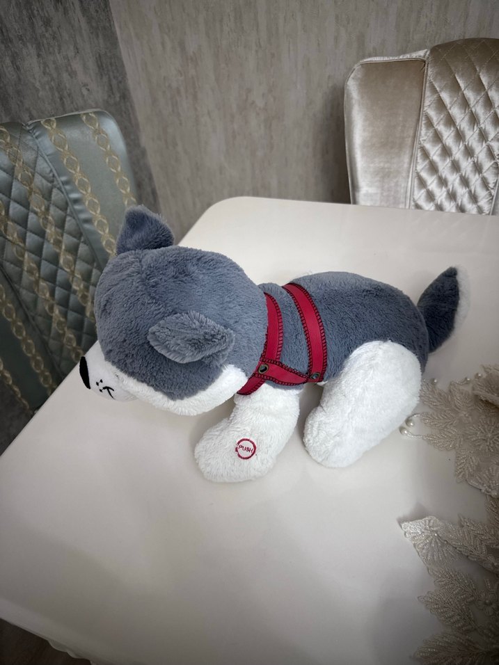 Gri Peluş Kurt Oyuncak - Görsel 2