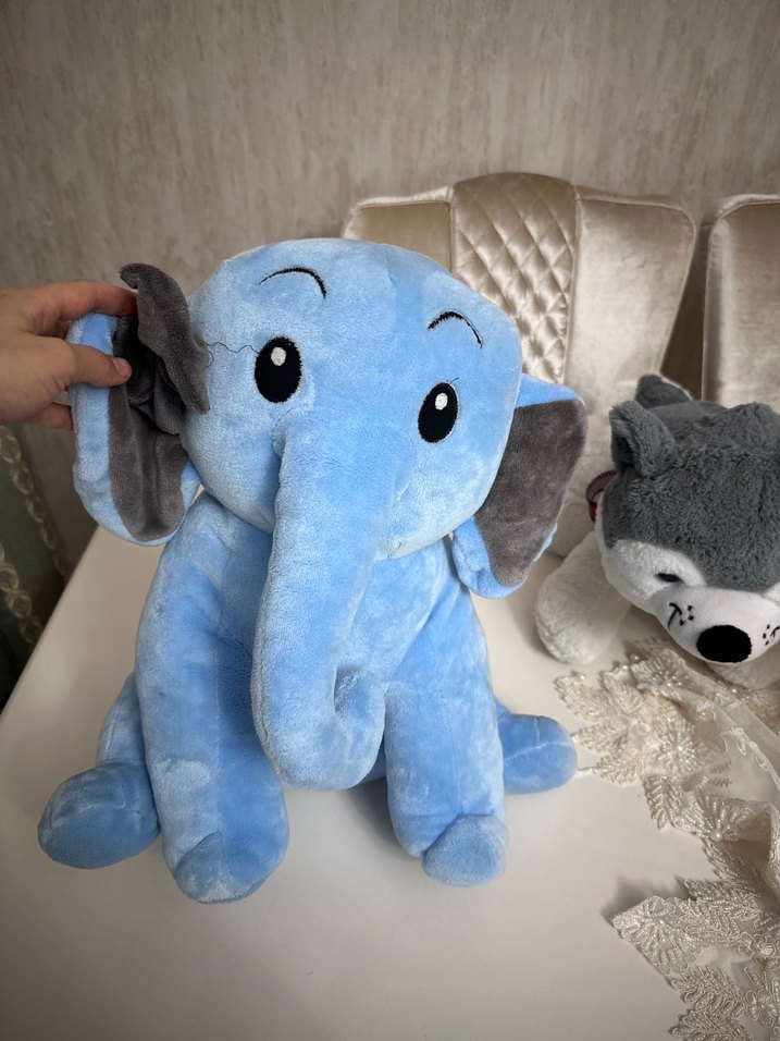 Gri Peluş Kurt Oyuncak - Görsel 4