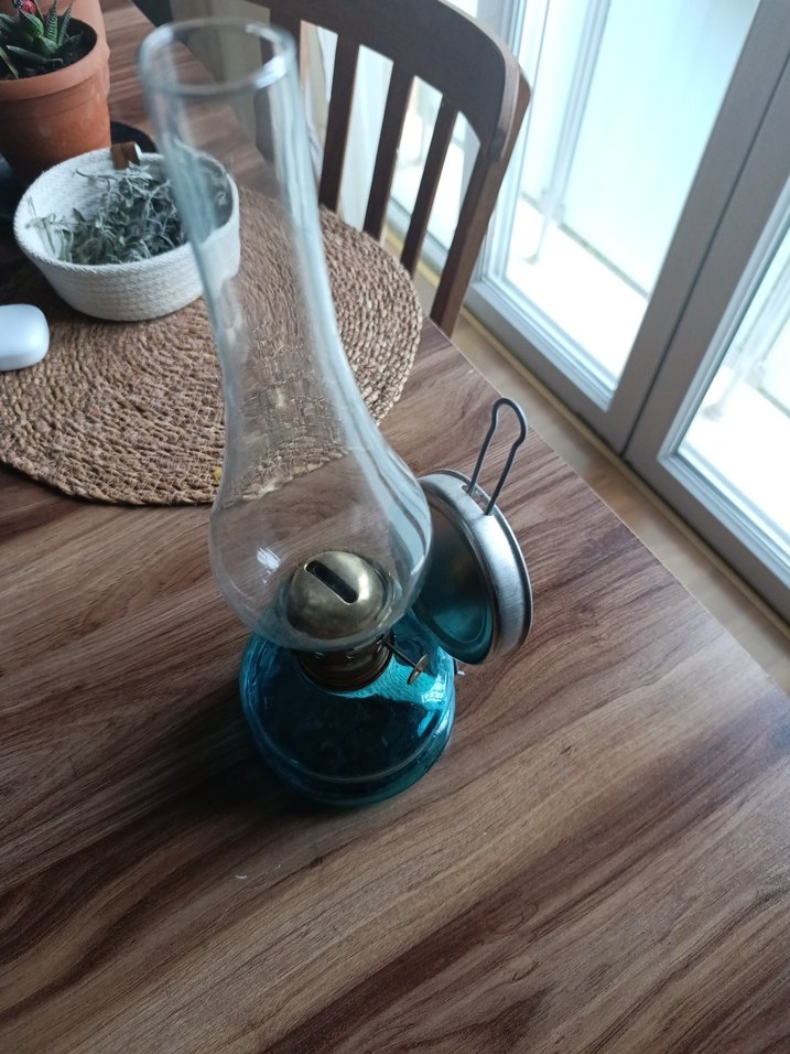 Mavi Cam Yağ Lambası - Görsel 2