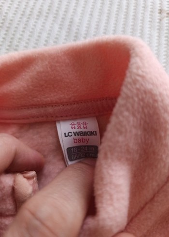 Kız Çocuk Pembe Fermuarlı Polar Ceket - Görsel 3