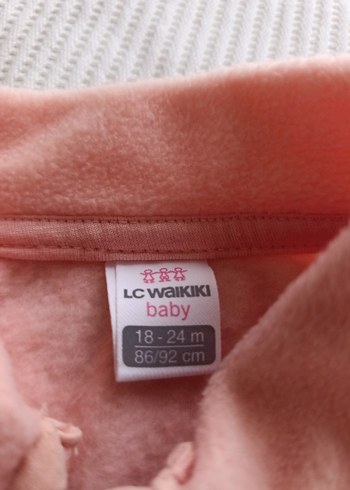 Kız Çocuk Pembe Fermuarlı Polar Ceket - Görsel 2