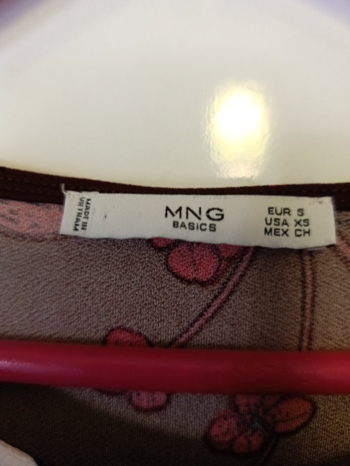 Bordo Çiçekli Uzun Kollu mango tunik - Görsel 4