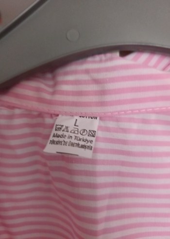 Pembe düğmesiz Kadın Gömlek - Görsel 2