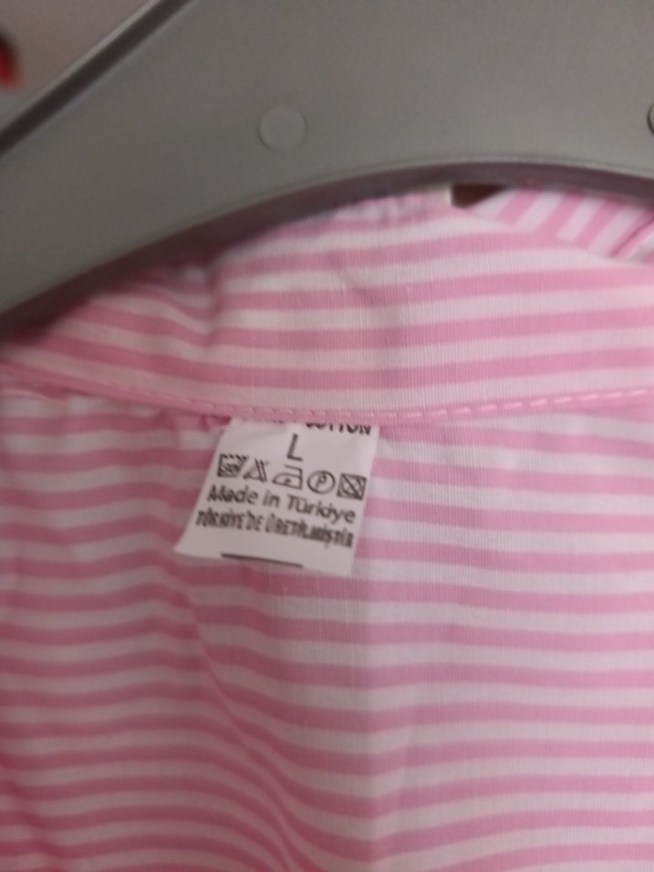 Pembe düğmesiz Kadın Gömlek - Görsel 2