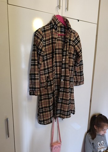 Düğmeli Ekose Desenli Uzun tunik - Görsel 2