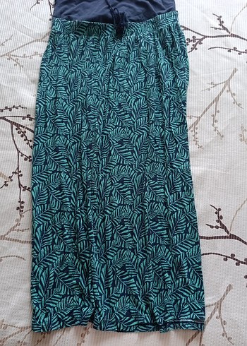 Bohem Tarzı Uzun Turkuaz hamile etek - Görsel 2