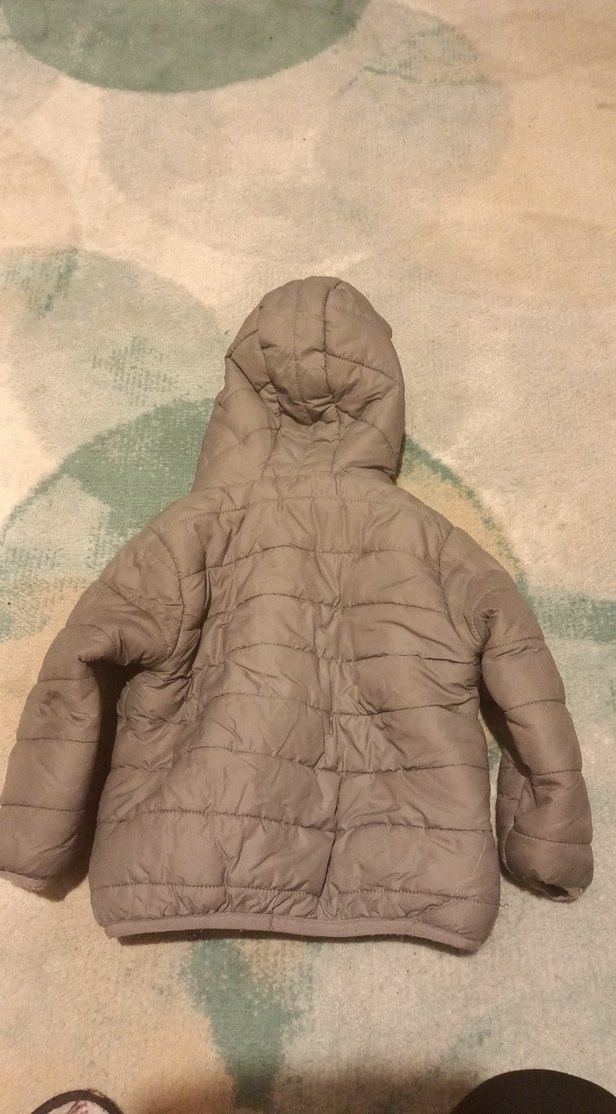 Erkek Çocuk Bej Kapüşonlu Mont(2 yaş) - Görsel 2