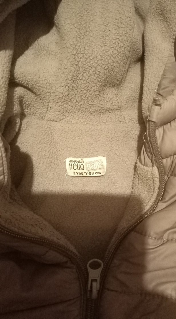 Erkek Çocuk Bej Kapüşonlu Mont(2 yaş) - Görsel 3
