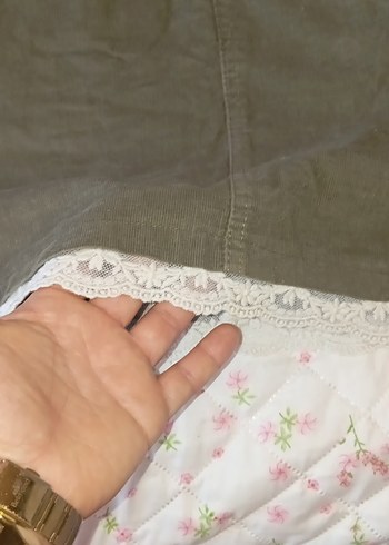 7 Yaş Beden Kız Çocuk Kahverengi Düğmeli Salopet Elbise
