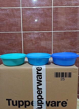 Tupperware 3 lü şeker Kaplar her biri 600 ml