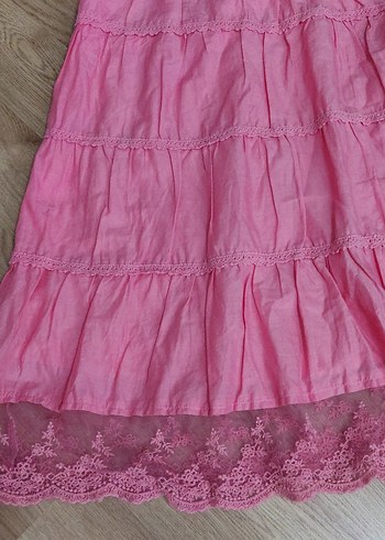 LC Waikiki Pembe Dantel Detaylı Elbise