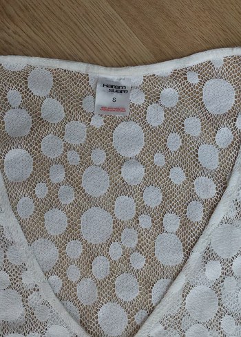 Harem Dantel Detaylı Bohem V Yaka Mini Tunik