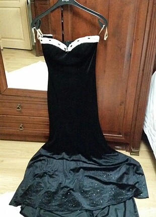 36 beden simli siyah elbise 