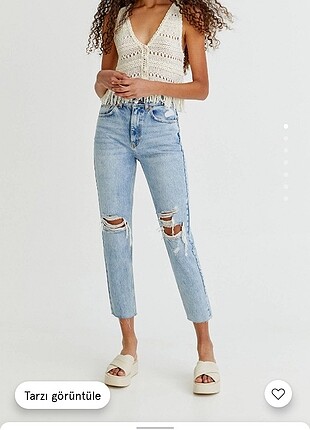 Pull and bear yeni sezon mom jean