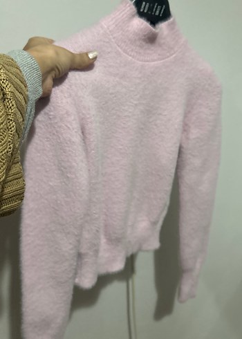 Pembe Triko Kadın Kazak - Görsel 3