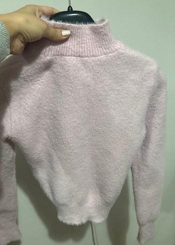 Pembe Triko Kadın Kazak - Görsel 4