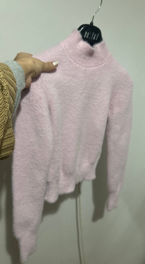 Pembe Triko Kadın Kazak - Görsel 3