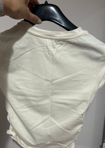 Beyaz Kısa Kollu Hamile Tişörtü - Görsel 4