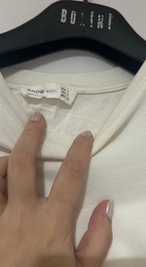 Beyaz Kısa Kollu Hamile Tişörtü - Görsel 3