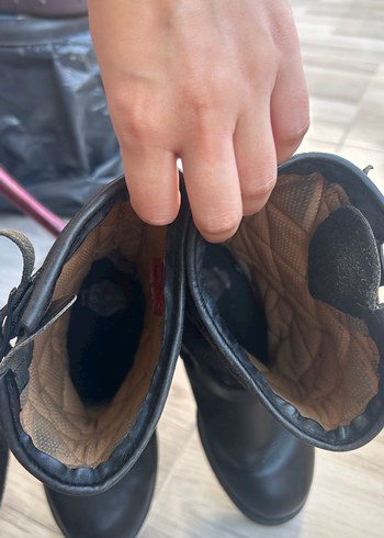 Harley Davidson Siyah Deri Kız Biker Bot - Görsel 6