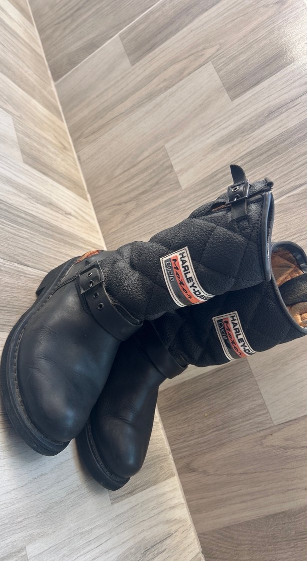 Harley Davidson Siyah Deri Kız Biker Bot - Görsel 2