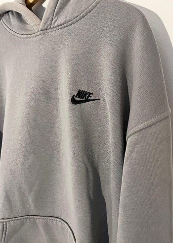 Nike Gri Kapusonlu Sweatshirt