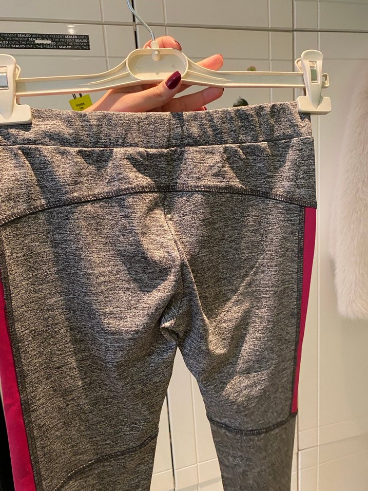 Gri Elastik Kadın Spor Tayt - Görsel 4