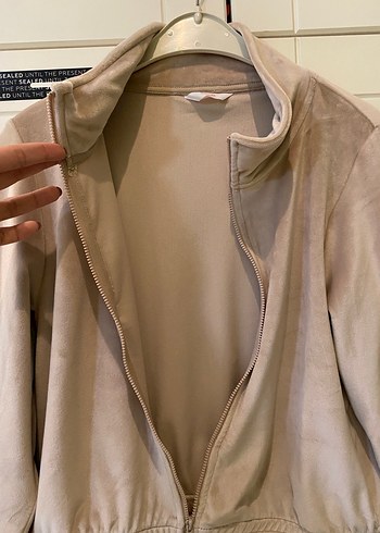 Penti Bej Süet Fermuarlı Kadın Ceket - Görsel 4