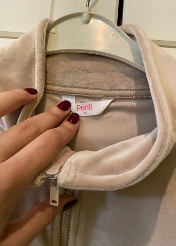 Penti Bej Süet Fermuarlı Kadın Ceket - Görsel 2