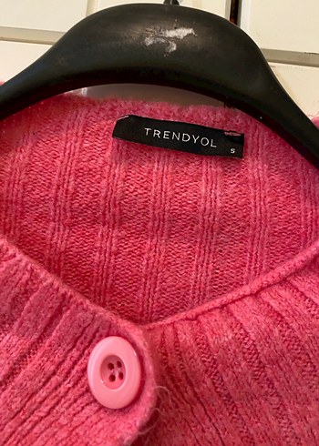 Pembe Düğmeli Triko Hırka ty milla - Görsel 3