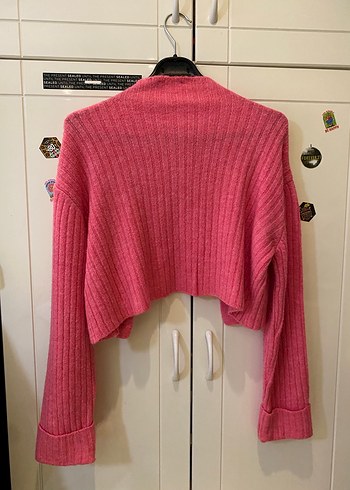 Pembe Düğmeli Triko Hırka ty milla - Görsel 4