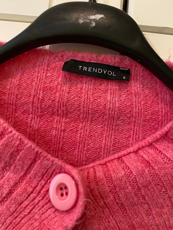 Pembe Düğmeli Triko Hırka ty milla - Görsel 3