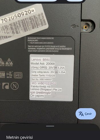 Beden Lenovo leptop