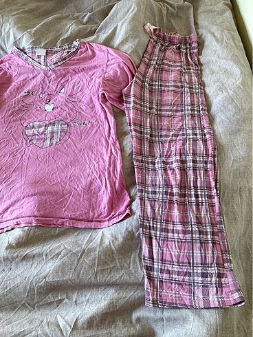xs Beden pembe Renk Çocuk/Genç Kız Pijama Takımı