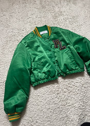 Düğmeli Yeşil Kadın Street Wear Ceket - Görsel 5