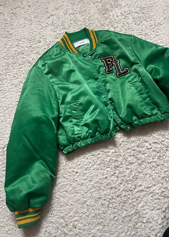 Düğmeli Yeşil Kadın Street Wear Ceket - Görsel 3