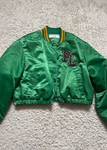 Düğmeli Yeşil Kadın Street Wear Ceket - Görsel 2