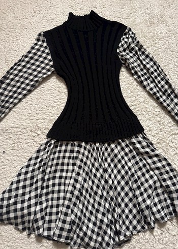 Pötikareli elbise - Görsel 4