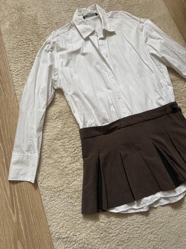 Düğmeli Midi Kadın ekoseli elbis - Görsel 2