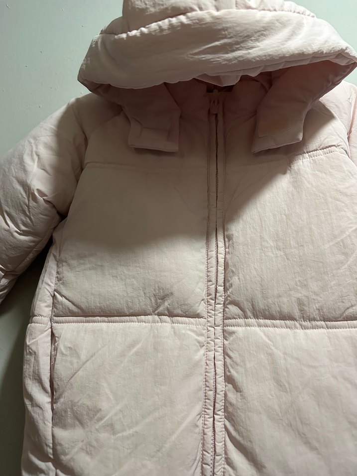 Pastel Pembe Kapüşonlu Çocuk Montu — görsel 4/9