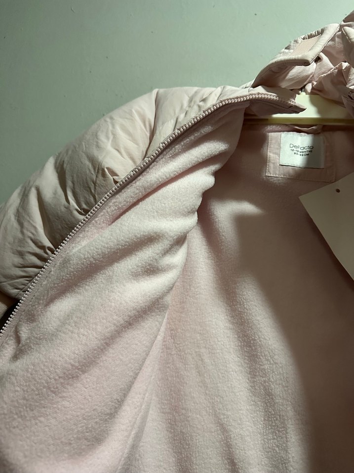 Pastel Pembe Kapüşonlu Çocuk Montu — görsel 5/9