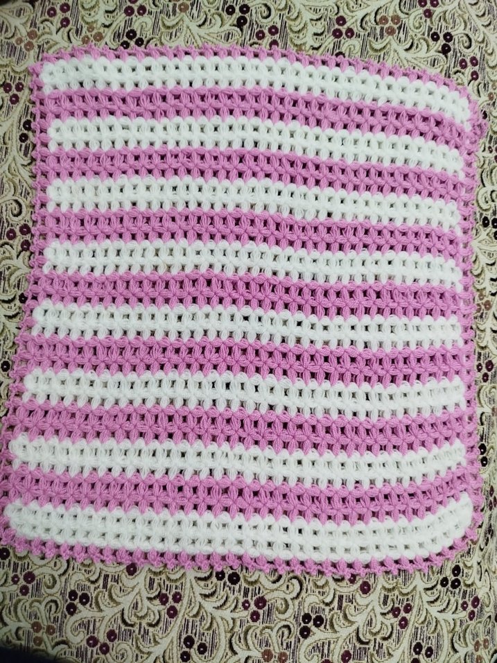 Pembe Beyaz Çizgili Banyo Süngeri - Görsel 2