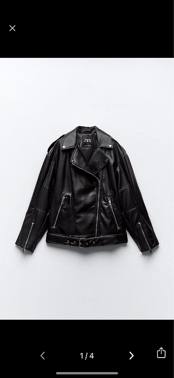 Zara deri ceket - Görsel 2