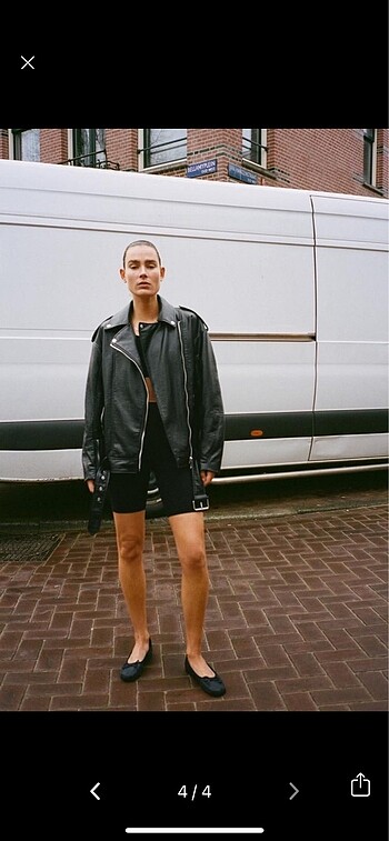 Zara deri ceket - Görsel 5