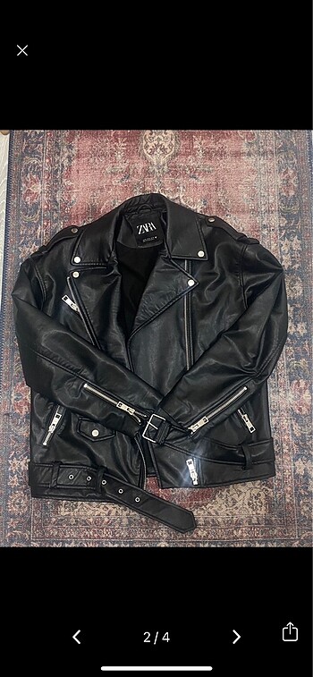Zara deri ceket - Görsel 3