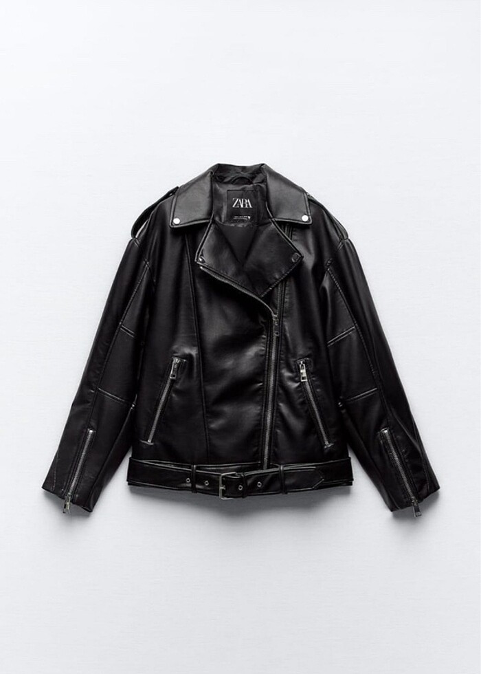 Zara deri ceket - Görsel 2